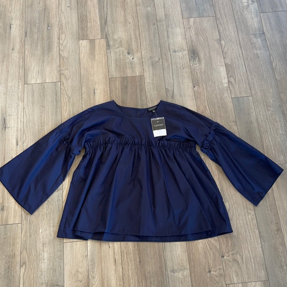 Navy Topshop Blouse